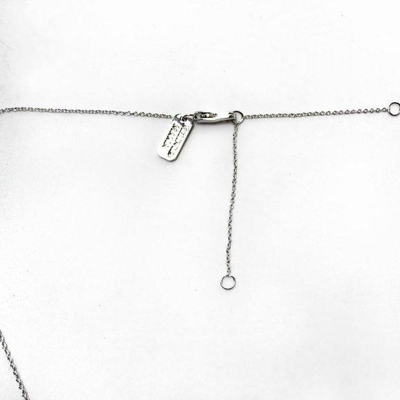 NEW Melinda Maria Zodiac Script Pendant Leo Necklace Silver - Picture 4 of 5